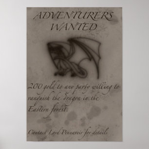 Poster Aventuriers recherchés
