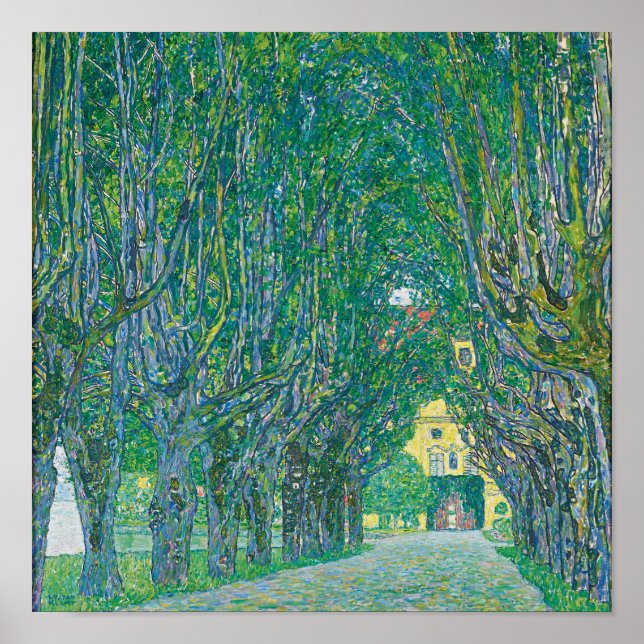 Poster Avenue dans le parc de Schloss Kammer par Klimt (Devant)