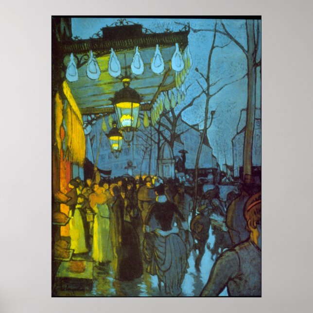 Poster Avenue De Clichy par Louis Anquetin (Devant)