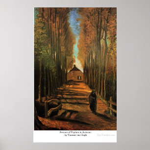 Poster Avenue des peupliers à l'automne par Vincent van G