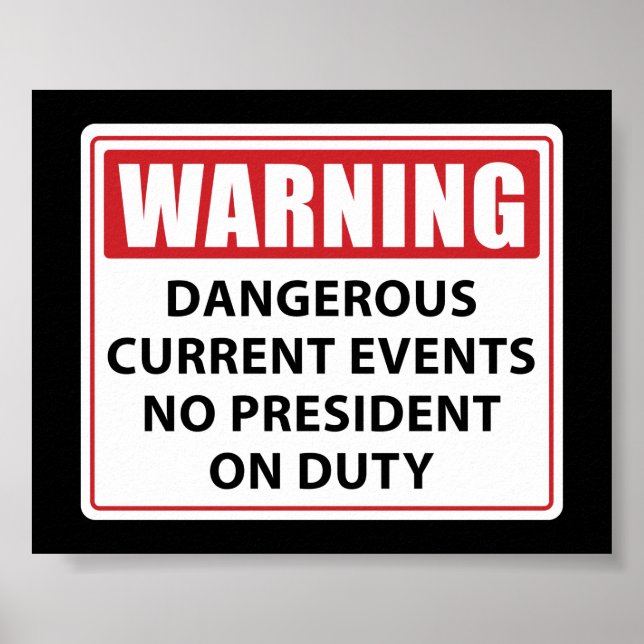 Poster avertissement à l'encontre d'un président de servi (Devant)