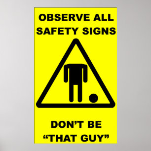 Poster Avertissement de signalisation de sécurité