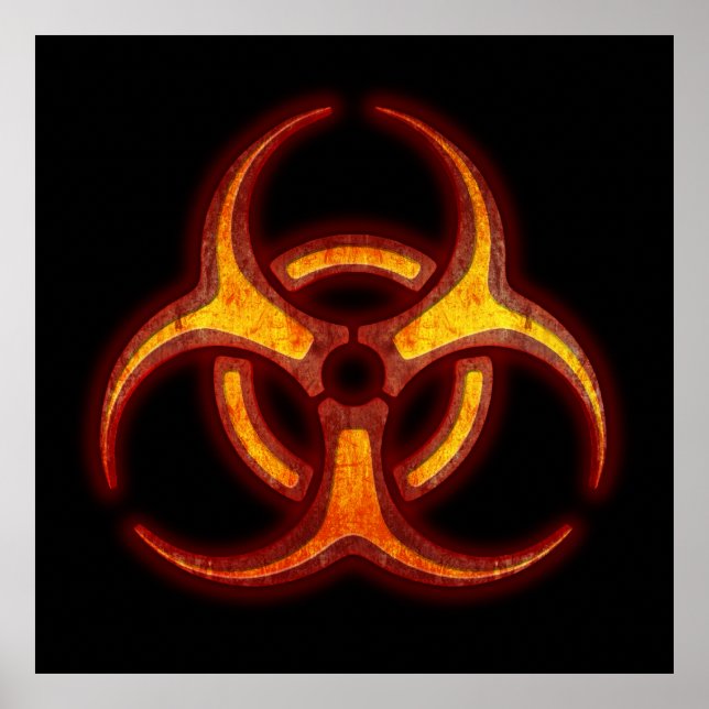 Poster Avertissement de zombie bibidanger (Devant)