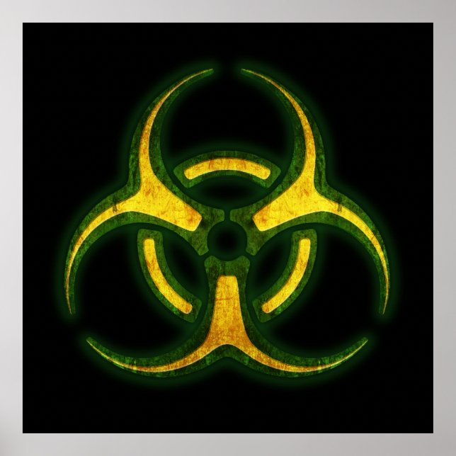 Poster Avertissement de zombie bibidanger (Devant)