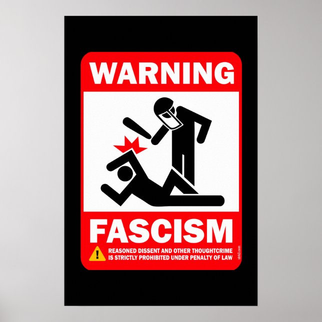 Poster Avertissement : fascisme (Devant)
