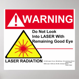 Poster Avertissement LASER