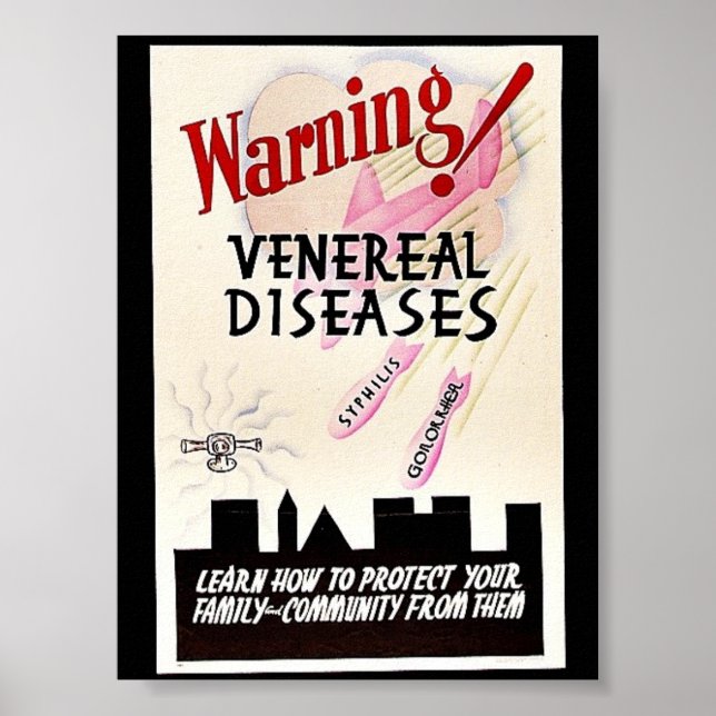Poster Avertissement Maladies vénériennes (Devant)
