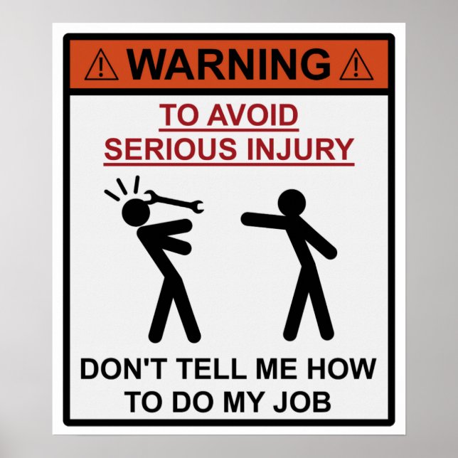 Poster Avertissement - Ne me dites pas comment faire mon  (Devant)
