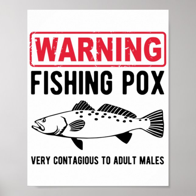Poster Avertissement Poche de pêche (Devant)