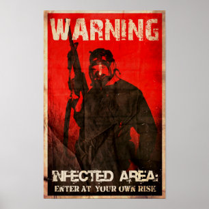 POSTER AVERTISSEMENT : SECTEUR INFECTÉ