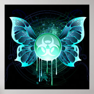 Poster Avertissement sur le danger biodangereux des papil