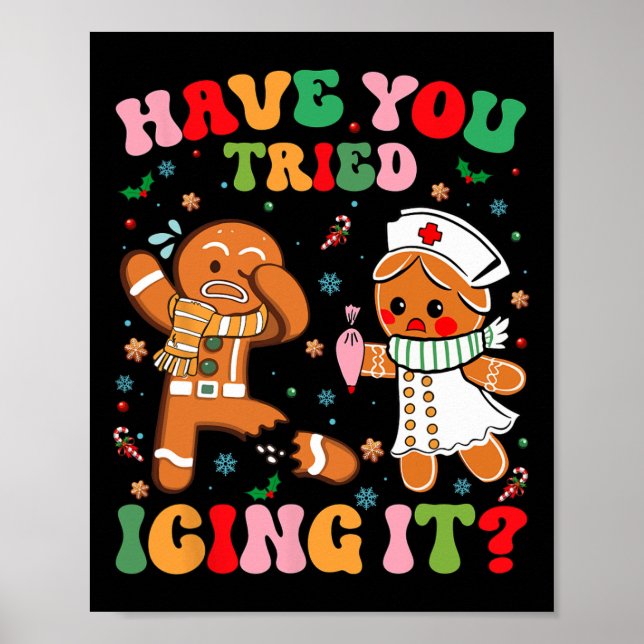 Poster Avez-Vous Essayé De Faire Du Glace Pour Noël Ginge (Devant)