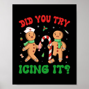 Poster avez-vous essayé de le givrer rétro noël pain d'ép
