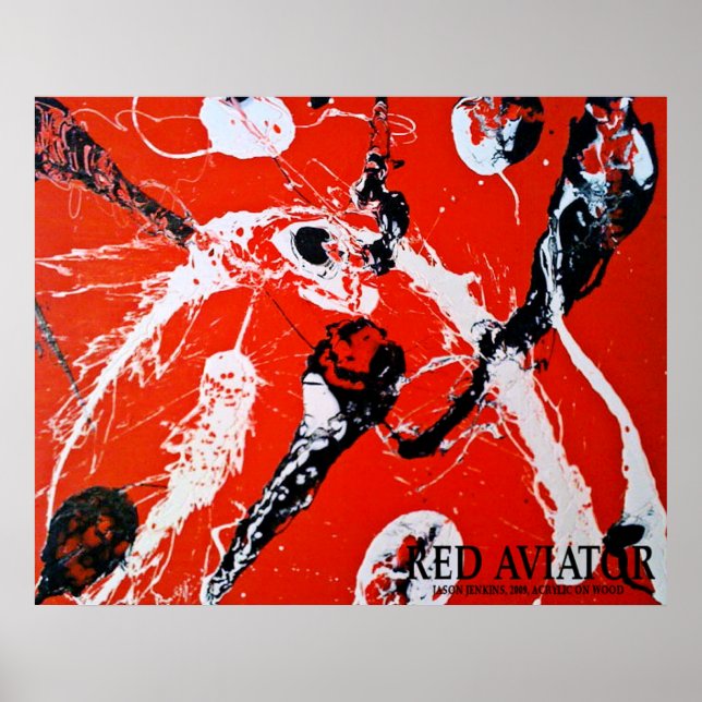 POSTER AVIATEUR ROUGE (Devant)