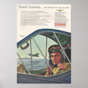 Poster Aviateurs navals Ad Convair 1954