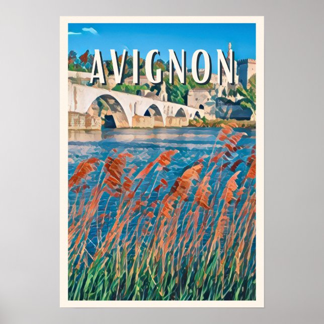 Poster Avignon Photo Vintage (Devant)