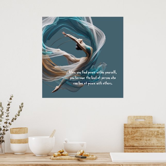 Poster Avion Air Yoga Instructeur Pilates Fitness (Cuisine)