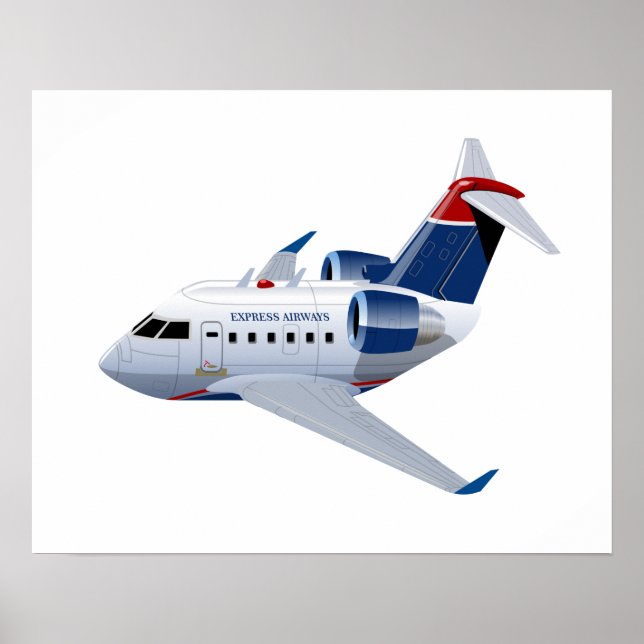 Poster Avion de dessin (Devant)