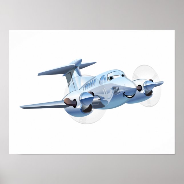 Poster Avion de dessin (Devant)