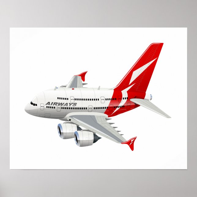 Poster Avion de dessin (Devant)