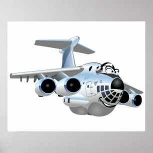 Poster Avion de dessin