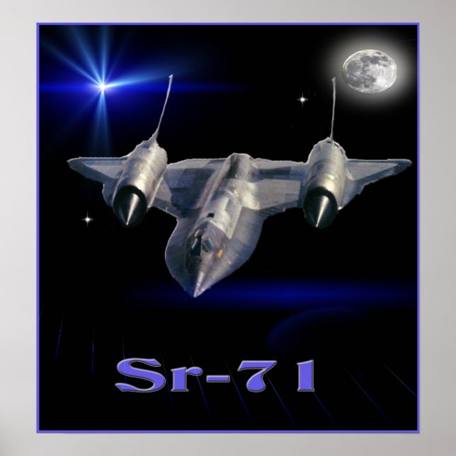 Poster Avion d'espionnage militaire Sr-71 (Devant)