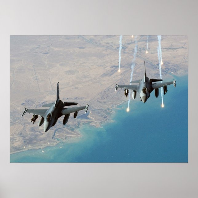 Poster Avion F-16C Fighting Falcon (Devant)