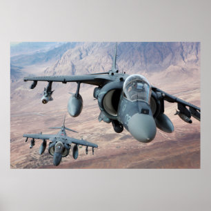 Poster Avion Harrier II AV-8B
