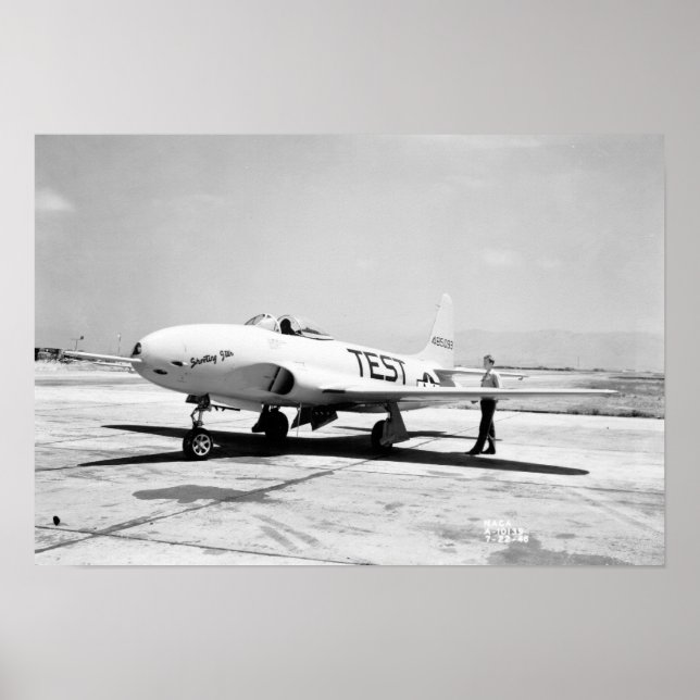 Poster Avion Lockheed P-80A (Devant)