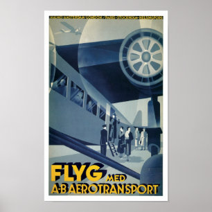 Poster Avion Med A-B Aérotransport