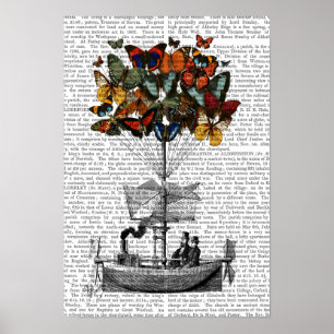 Poster Avion papillon