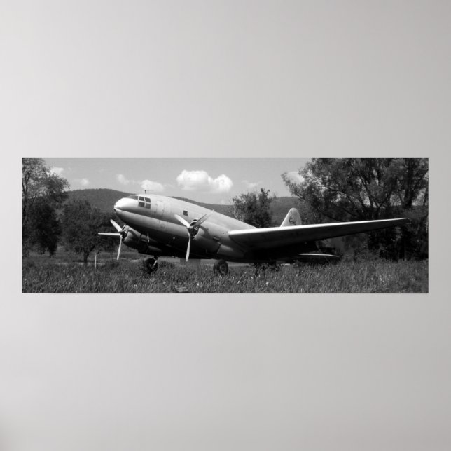 Poster Avion vintage (Devant)