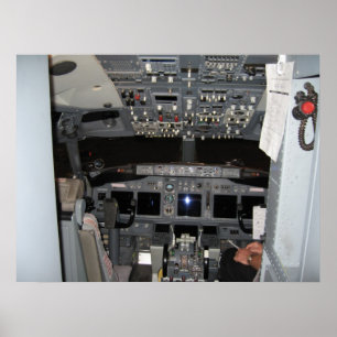 Poster Avions à réaction de Cockpit Commercial de