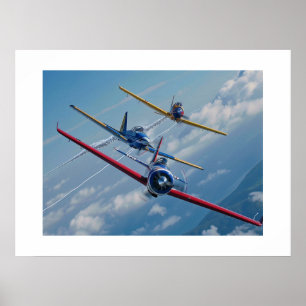 Poster Avions acrobatiques