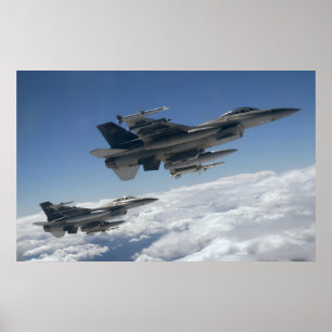 Poster Avions de combat du faucon F-16