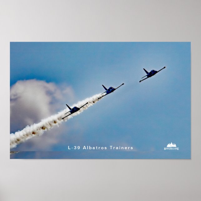 Poster Avions d'entraînement L-39 Albatros au-dessus du l (Devant)