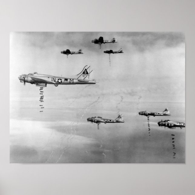 Poster Avions larguant des bombes sur l'Allemagne - 1945 (Devant)