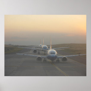 Poster Avions sur piste