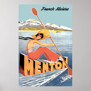 Poster Aviron sur Menton