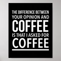 Avis sur le café citation drôle blanc