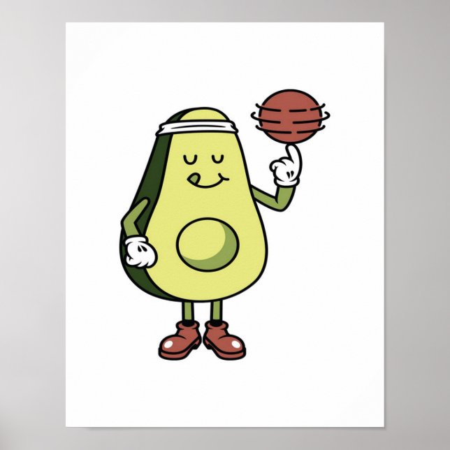 Poster Avocado Jouer Ball - Amusant Don d'Amoureux Avocad (Devant)