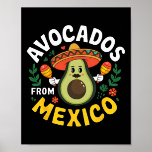 Poster Avocados Du Mexique Cinco De Mayo Fiesta Mexicaine