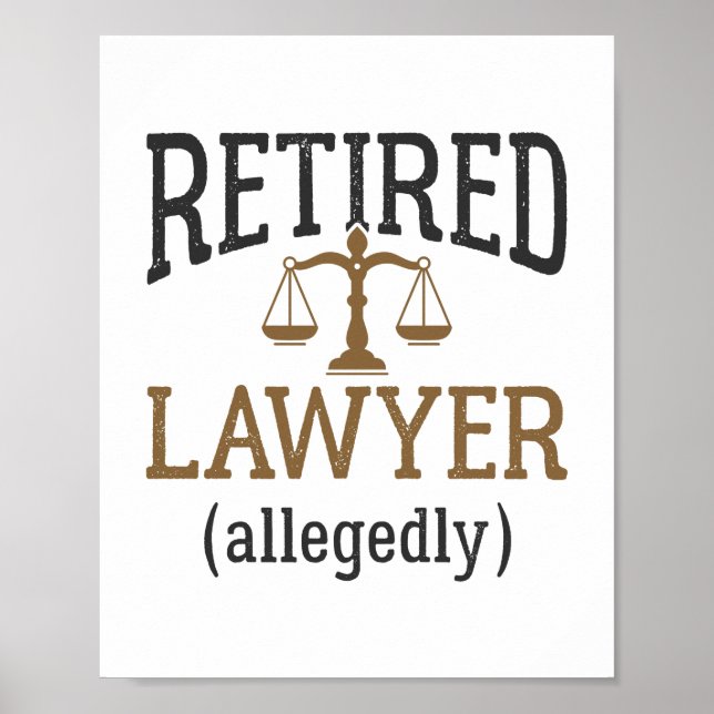 Poster Avocat à la retraite présumé Avocat à la retraite (Devant)
