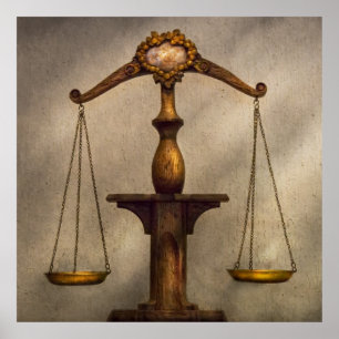 Poster Avocat - échelle - juste et juste