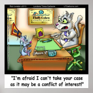 Poster Avocat Fluffy Cohen @Claw Affichiste Avocat Félin
