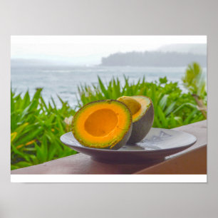 Poster Avocat Reed coupé en deux à Kauai, Hawaï