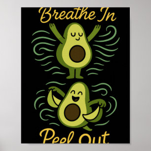 Poster Avocat Yoga Drôle Namaste Pun Fitness à base de pl