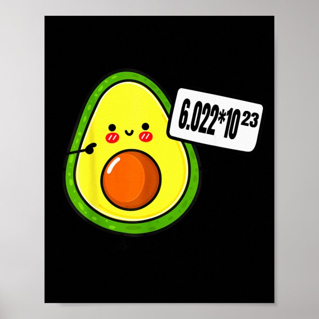 Poster Avogadros Number Funny Science Chemistry Pun Mole  (Devant)