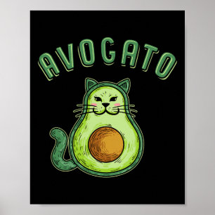 Poster Avogato - Drôle Cinco De Mayo Avocado Cat
