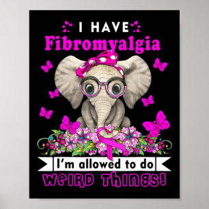 Poster Avoir Fibromyalgie Sensibilisation Elephant Amusan